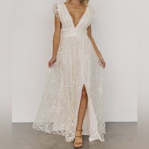 (White) Arline shimmer gown (Baltic Born)